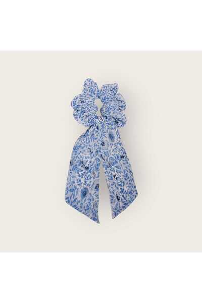 Minval Mavi Lastikli Kuyruklu Scrunchie Simit Toka