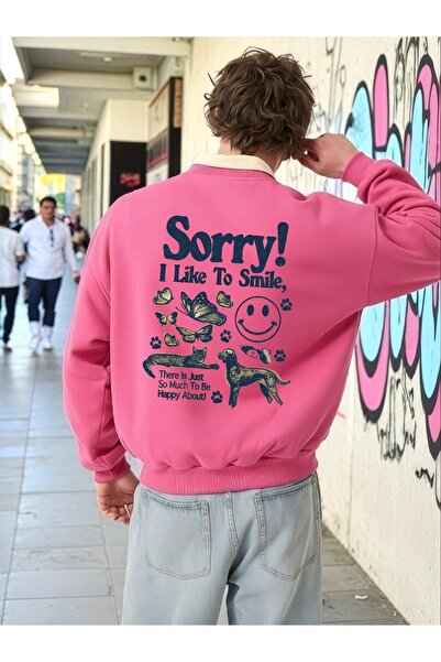 ArtYus Tricou unisex cu mânecă lungă Sorry Transfer cu imprimeu Mărime mare g...