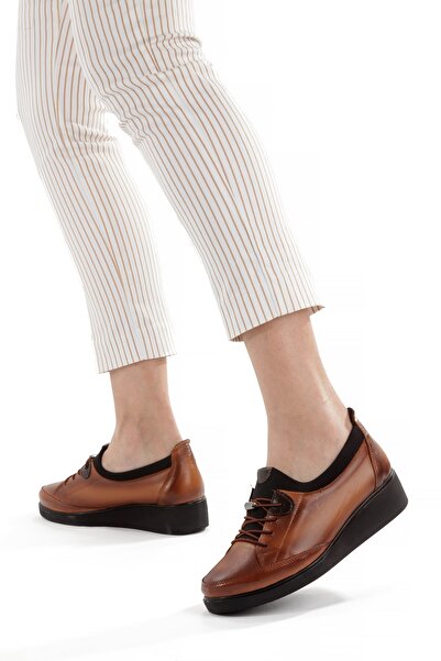 ARTI ARTI AYAKKABI Artı-Artı001-7475-0051 Genuine Leather Daily Orthopedic Women's Tan Shoes