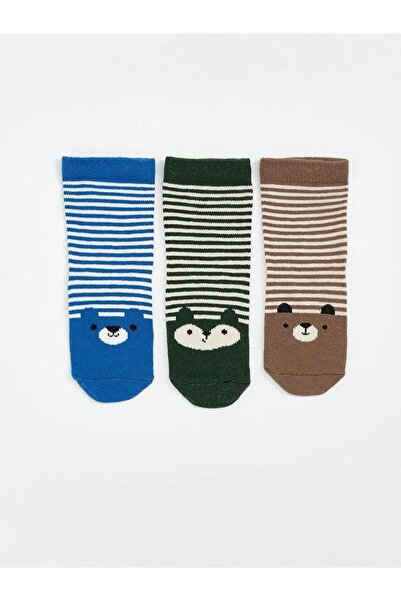 LC Waikiki Patterned Baby Boy Socks 3-Piece (W5)