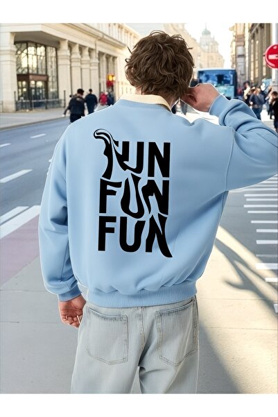 ArtYus Φούτερ Unisex με μακρύ μανίκι FUN Transfer με τύπωμα Plus Size με λαιμ...