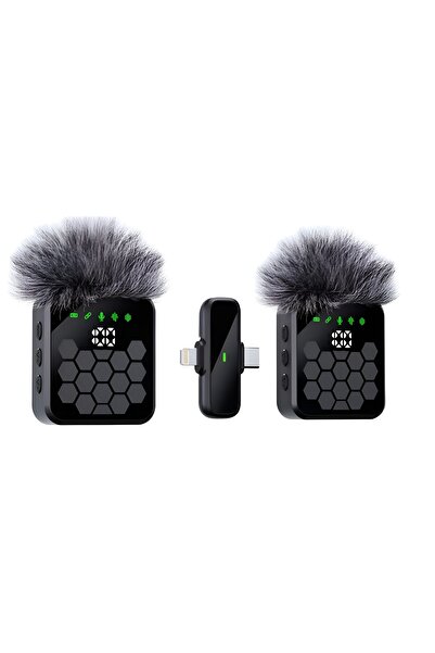 Generic Dual Wireless Lavalier Microphone for iOS and Android Devices for Video Recording, Interviews, and Live Streaming