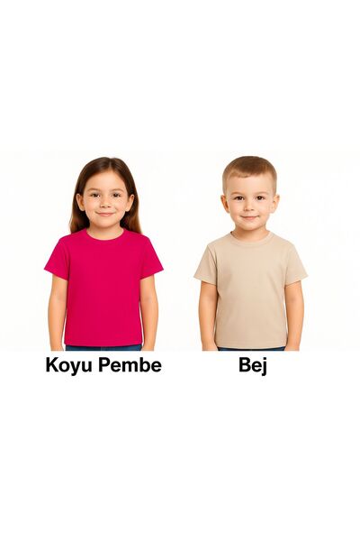 Mcrkids SET DE 2 TRIUCURI CU MÂMĂ SCURTĂ, CU Gâtul Bicicletă, BAZIC, PLAT, PE...