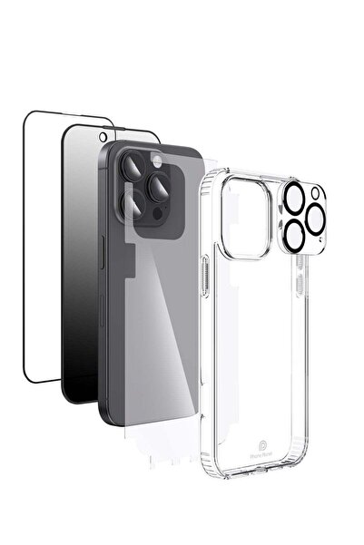 no markte مجموعة حماية iPhone 16 Pro 6 في 1: واقي شاشة نانو، جراب شفاف، واقي ...