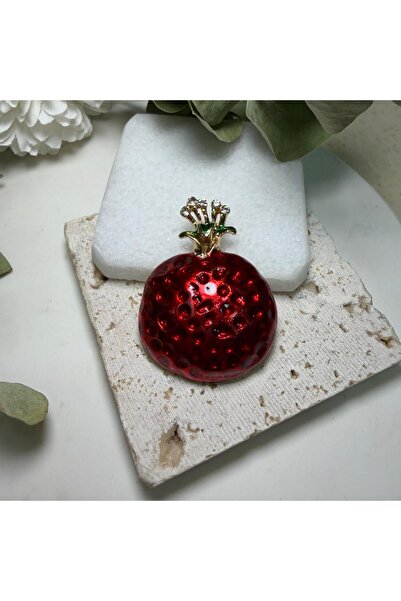 nesdesign Kırmızı Nar Yılbaşı Broş