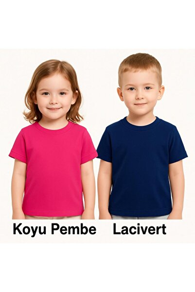 Mcrkids SET DE 2 TRIUCURI BĂIEȚI FETE CU Gâtul rotund, simplu, cu mânecă scur...