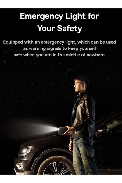 Baseus جهاز بأدي تشغيل السيارة Pro+تيار 1600A، ديزل (8.0L)، بنزين (3.5L)، شاشة رقمية، 9 أنظمة حماية.