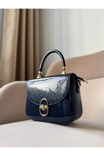 Moda Sekiz Women's Patent Leather Crossbody Hand and Shoulder Bag