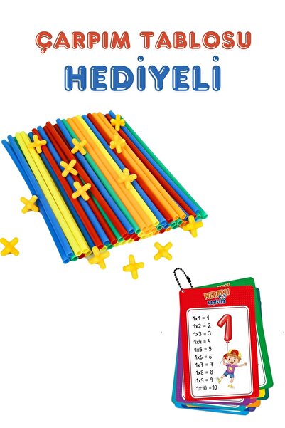 TOMBİ-X Bamboo Sticks Intelligence Imagination and Strength Educational Color...