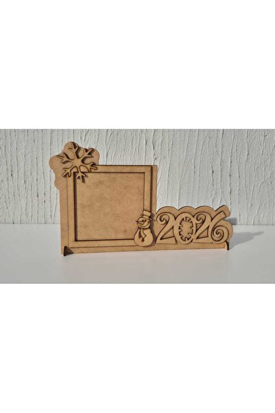 AllFayLazer Yılbaşı YeniYıl Öğrenci Hediye Okul Etkinlik Çocuk Aktivite Ham Mdf Boyanabilir Çerçeve Modern