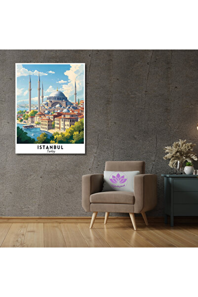 LİLYHOBBYLAND Sayılarla Boyama Seti Dünya Şehirleri 40x50cm: Türkiye-İstanbul