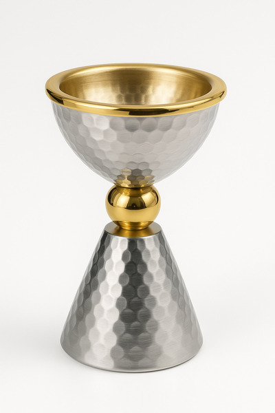 VENDIX Bakhoor Burner Premium Stainless Steel Incense with Gold Rim, Smokeless Mabkhara for Home & Majlis