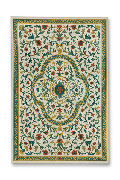 Rugs Modern Halı سجادة موسو زرقاء بنفسجية اللون بنمط زهور عرقية منسوجة بقاعدة...