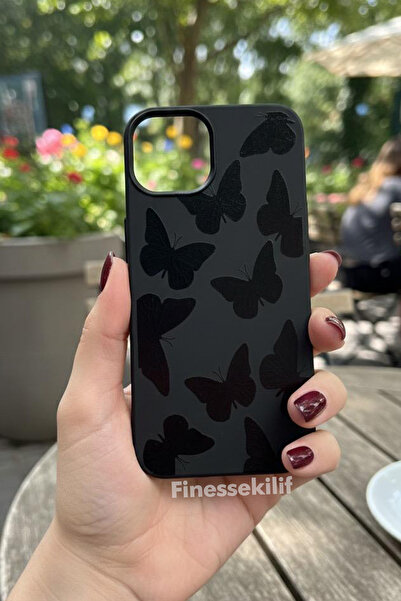 Multitronic حافظة متوافقة مع هاتف iPhone 13 و14 بتصميم الفراشات مطبوع باللون ...