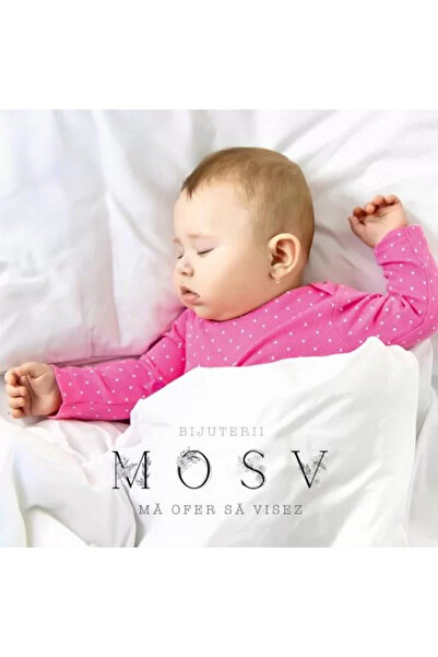 MOSV Lightweight 18 karat gold earrings for babies