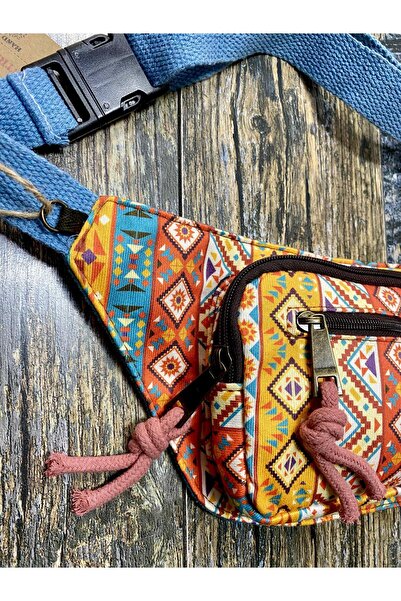 street&bagdnz Ethnic Authentic Bohemian Patterned Daily Travel Use Shoulder and Waist Bag