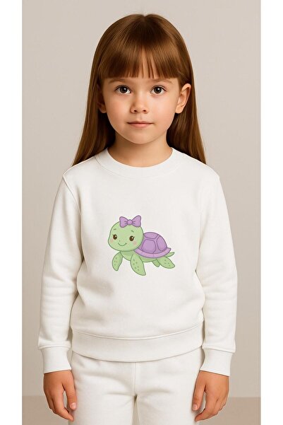 playwear Παιδικό Φούτερ Σετ με στάμπα KAPLUMBAĞ Ş για Κορίτσια και Αγόρια, με...