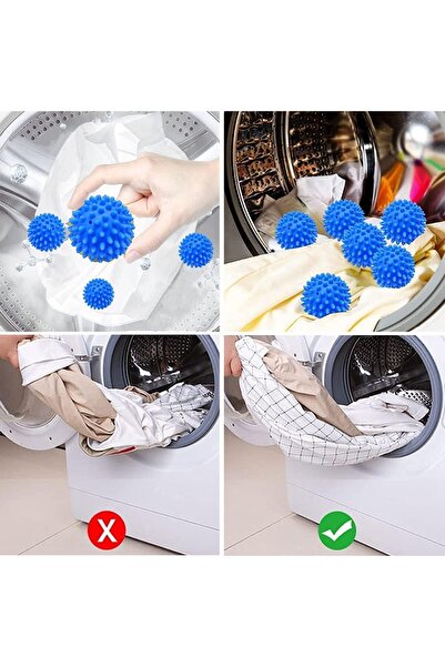 UNİBOX Set of 4 Washer Dryer Balls, Reduced Drying Time, Anti-Wrinkle, Static Charge, Reusable