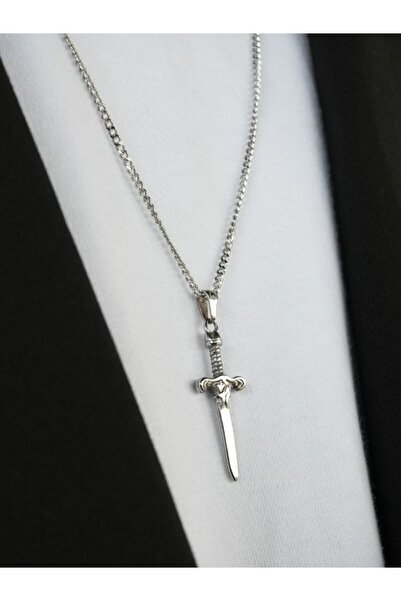 Atolyewolf Gümüş Kaplama Kılıç Kolye