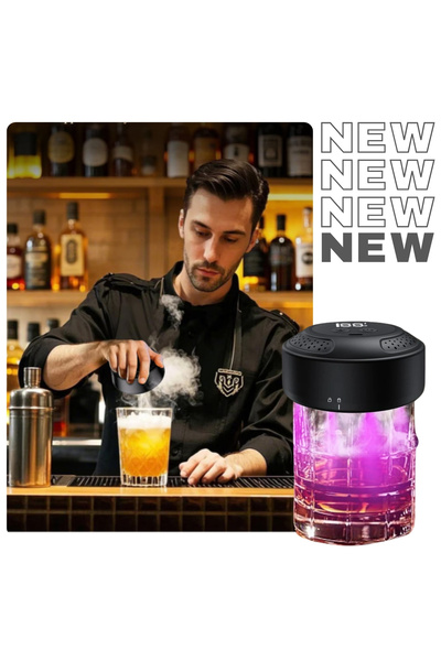 PLEMORY Set Smoker Electric pentru Afumat Bauturi, Afumator Bauturi Whisky/Cocktailuri plus 6x Arome
