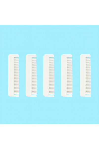 Bittox Profesyonel Beyaz Plastik İnce Dişli Bit Tarağı-Bit ve Sirke Temizleme Tarağı