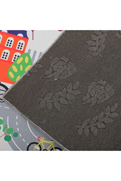 Tessari Decorative Rectangular Rug Gray 'Race Track' 150 x 100 cm