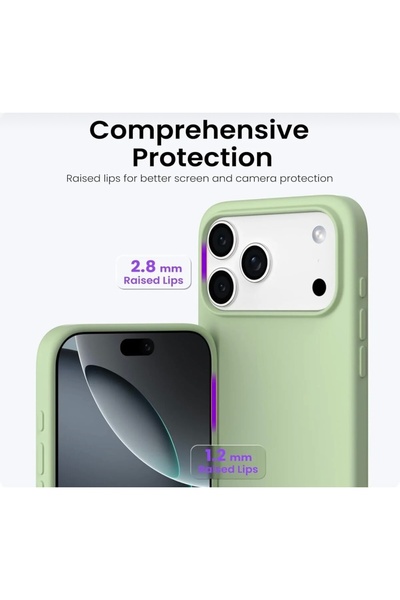 SOLİD CASE iPhone 17 Pro Max Case Inside Velvet Screen and Camera Raised Launch Silicone Cover