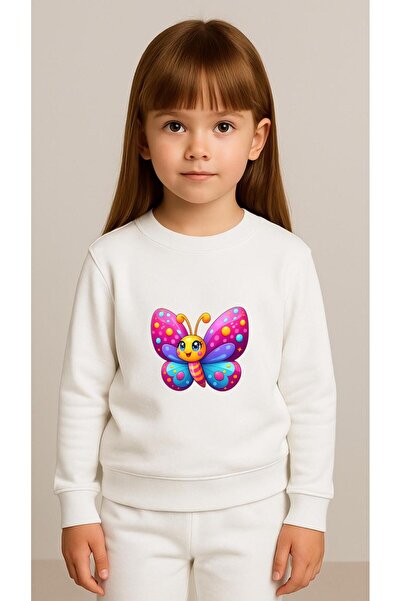 playwear Παιδικό Φούτερ Σετ με Σχέδιο Πολύχρωμη Πεταλούδα για Κορίτσια και Αγ...