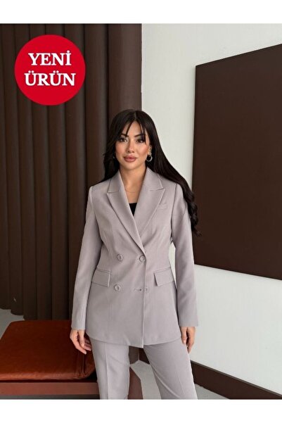 Nadrina Laser Cut Double-Breasted Suit