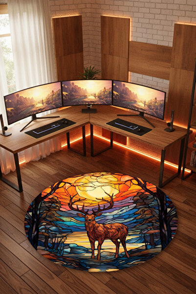 Reyhani Geyik Desenli Kaymaz Taban Makinede Yıkanabilir Gaming Oyuncu Gamer G...