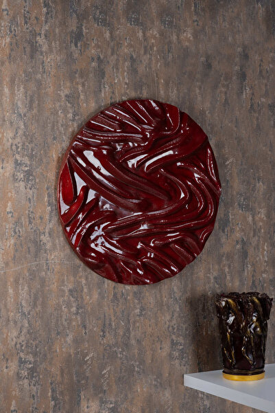 Trend Greens Crimson Wave Wall Sculpture