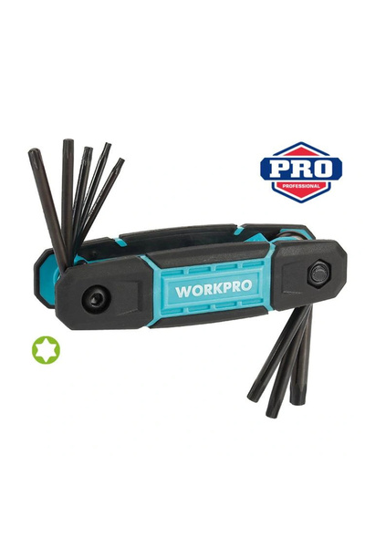Workpro WP222030 8 Parça CR-V Çakı Tipi Torx Profesyonel Allen Anahtar Takımı