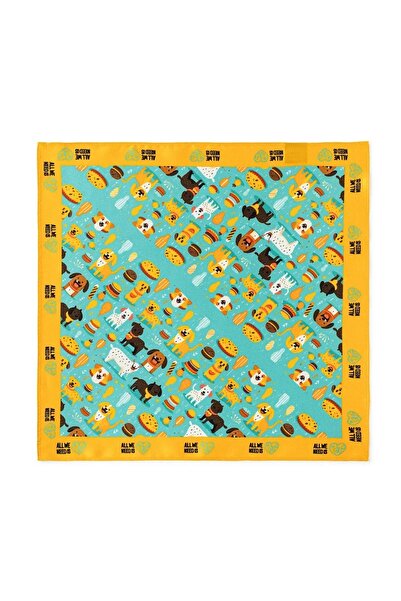 All We Need Is Pets Furry Cookies Orange Silk Bandana for Dogs and Pet Lovers