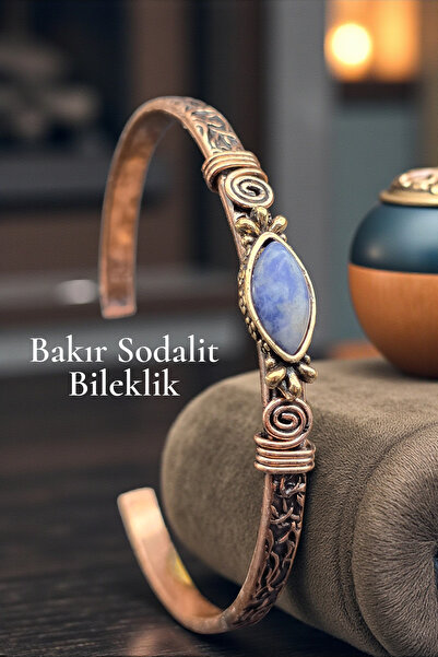 NBS Beautiful Naturel Stones Copper Sodalite Natural Stone Bracelet Vip Quali...