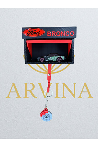 Arvina Atelier FORD 3D Duvar Anahtarlık Askısı ve Mini Garaj Standı | Dekorat...