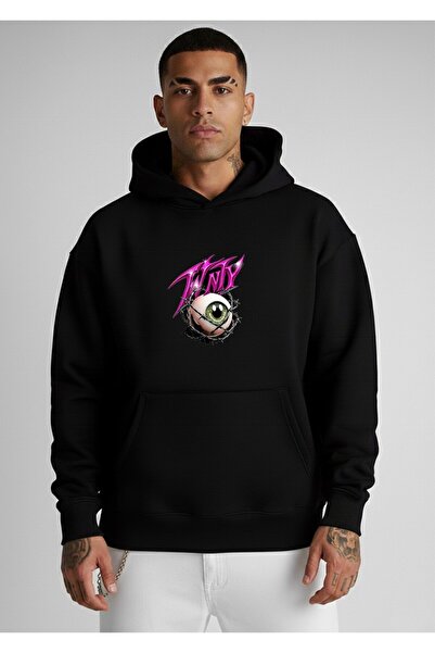 LORVEX Φούτερ με κουκούλα Premium Oversize 100% Βαμβακερό με στάμπα WNTY