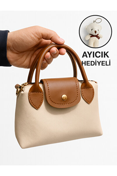 ateş3434 Γυναικεία τσάντα χειρός και ώμου μικρού μεγέθους με λαβή από συνθετι...