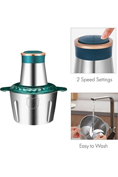 SokShop Kitchen Expert 5L Stainless Steel Food Chopper & Food Processor - 300W