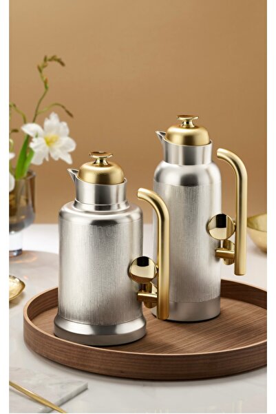 Generic Sandra Nickel Gold Matte Thermos Set