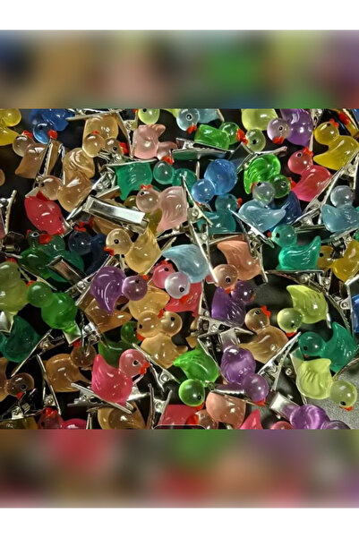 Umut 20Pcs Colorful Glowing Duck Baby Girl and Children Barrette Hair Holder