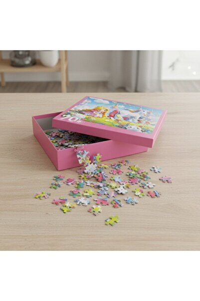 Tessari Round Puzzle - Princess with Unicorn (70 pieces)