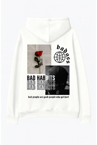 CLASSY.MODA Unisex με κουκούλα sweat – φιγούρα με τριαντάφυλλο και μάσκα με τ...