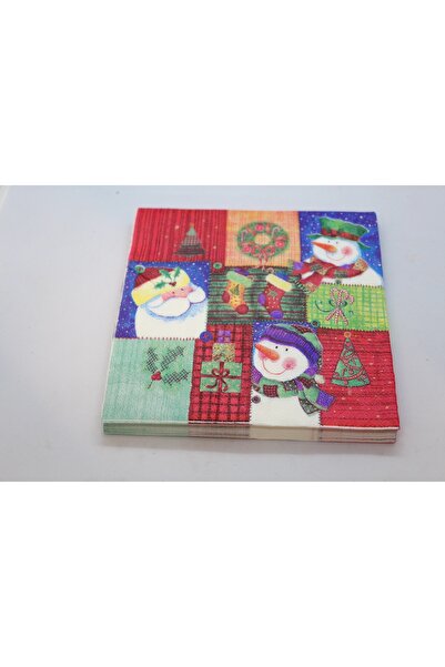 Barc Shop Yılbaşı Temalı Peçete 20'li Yüzler Desenler 32x32 Cm