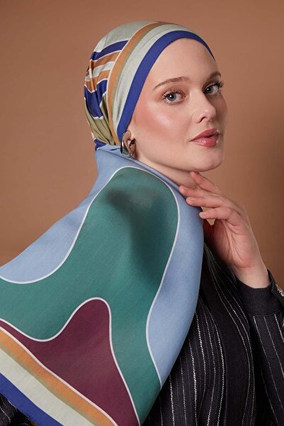 Levidor Navy Blue Camouflage Pattern Aura Scarf