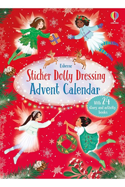 Usborne Sticker Dolly Dressing Advent Calendar cu 24 mini-cărți
