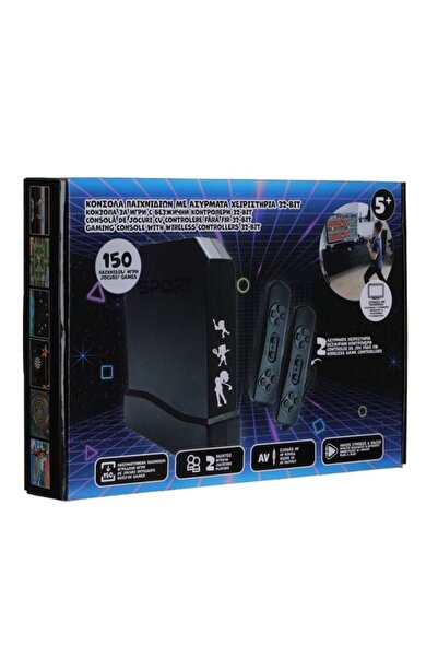 Tessari Console with 2 Wireless Controllers 32 Bit & 150 Games