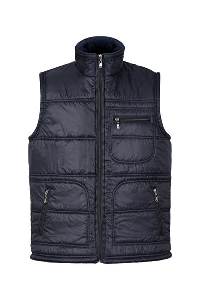 HAMİTOGULLARI Dark Blue Double Needle Vest