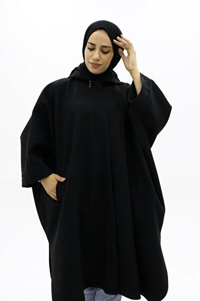 MARQUANT YARASA KOL CEPLİ FERMUARLI KAŞE PANÇO