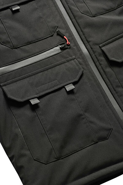 HAMİTOGULLARI Black Softjell + Fiber + Fleece Vest