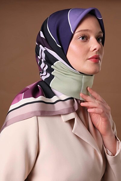 Levidor Lilac Camouflage Pattern Aura Scarf